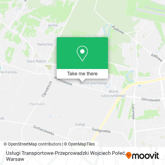 Usługi Transportowe-Przeprowadzki Wojciech Połeć map