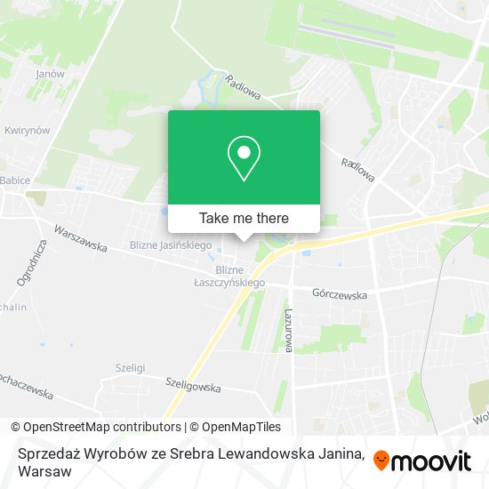 Sprzedaż Wyrobów ze Srebra Lewandowska Janina map