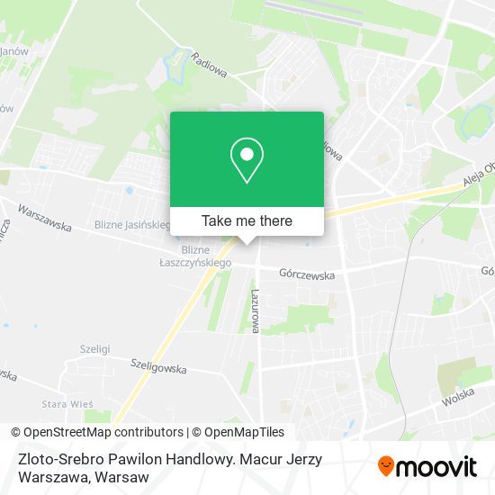 Zloto-Srebro Pawilon Handlowy. Macur Jerzy Warszawa map