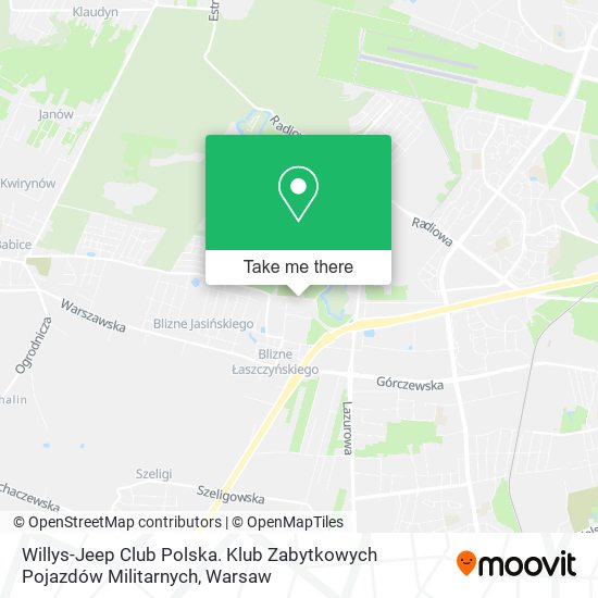 Willys-Jeep Club Polska. Klub Zabytkowych Pojazdów Militarnych map