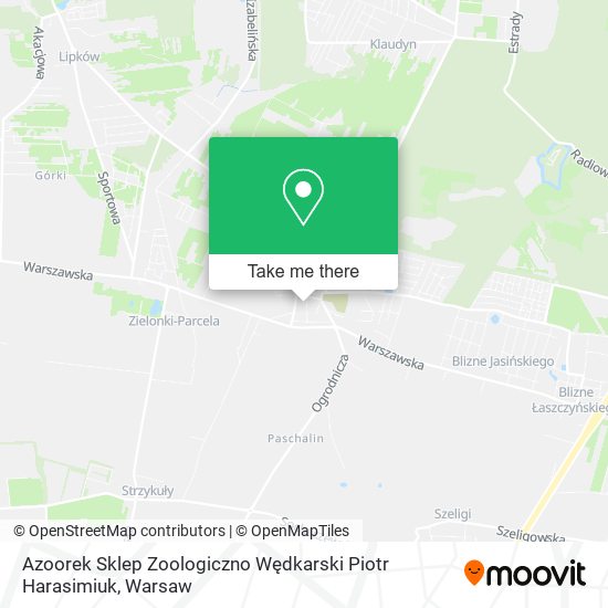 Azoorek Sklep Zoologiczno Wędkarski Piotr Harasimiuk map