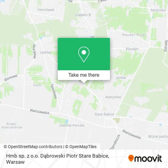 Hmb sp. z o.o. Dąbrowski Piotr Stare Babice map
