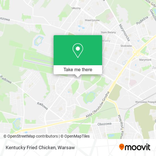 Kentucky Fried Chicken map