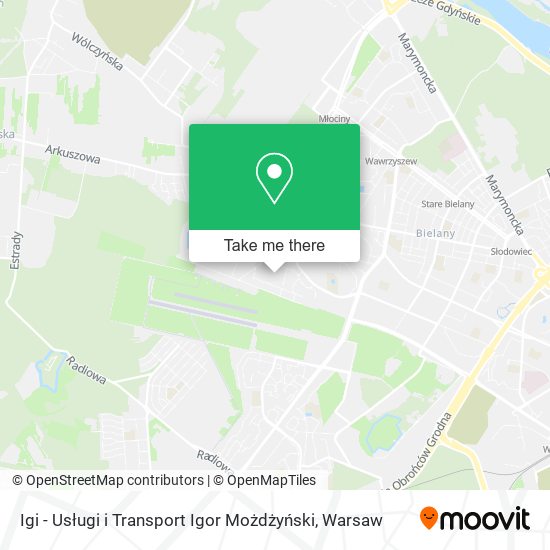 Igi - Usługi i Transport Igor Możdżyński map