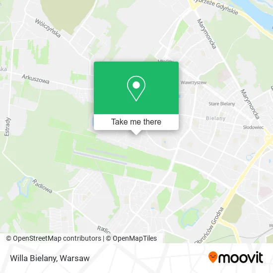 Willa Bielany map