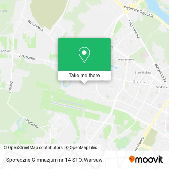 Карта Społeczne Gimnazjum nr 14 STO