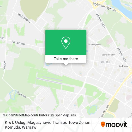 K & k Uslugi Magazynowo Transportowe Zenon Komuda map