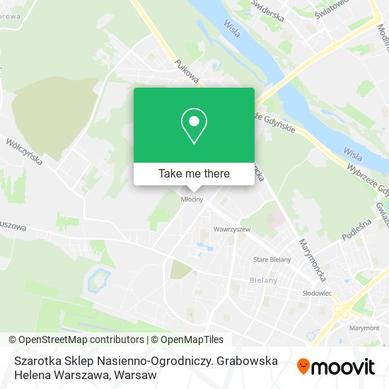 Карта Szarotka Sklep Nasienno-Ogrodniczy. Grabowska Helena Warszawa