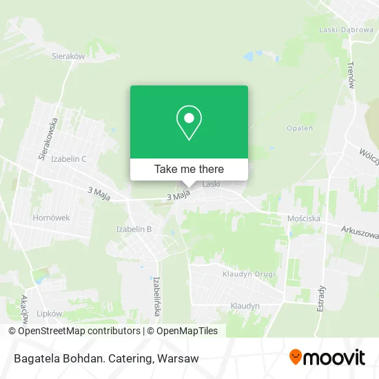 Карта Bagatela Bohdan. Catering