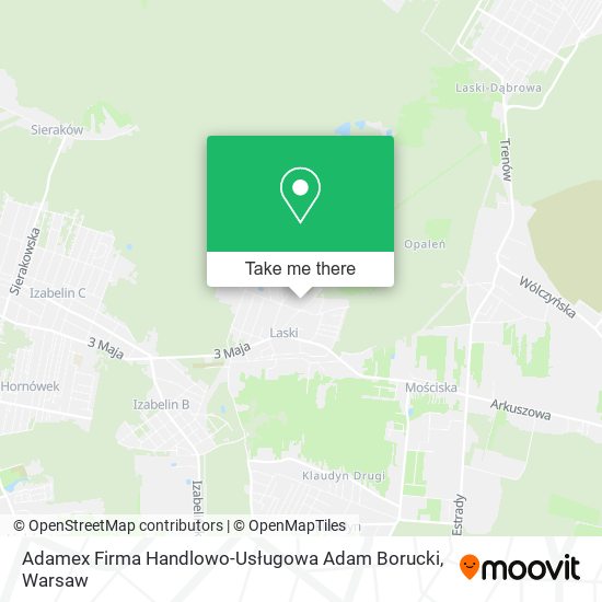 Adamex Firma Handlowo-Usługowa Adam Borucki map