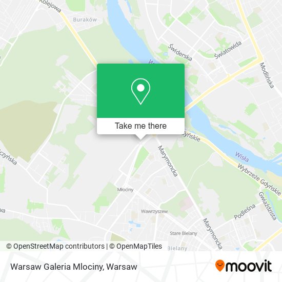 Warsaw Galeria Mlociny map