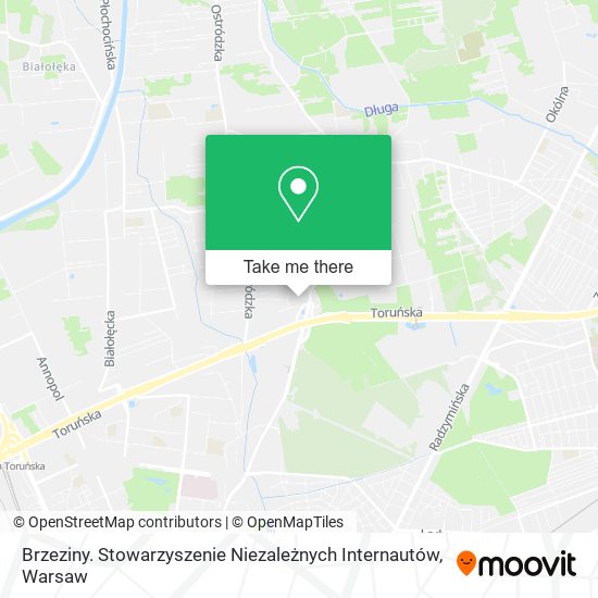 Brzeziny. Stowarzyszenie Niezależnych Internautów map