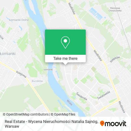 Real Estate - Wycena Nieruchomości Natalia Sajnóg map