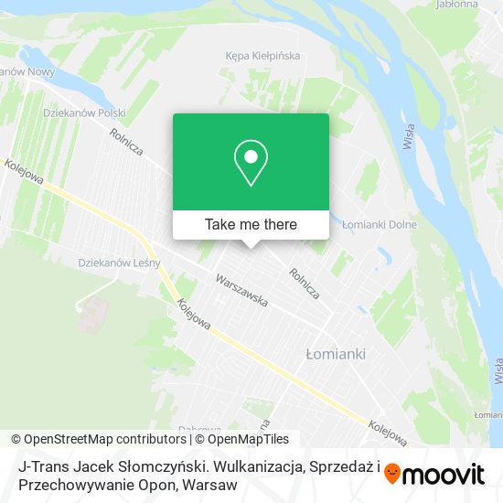 J-Trans Jacek Słomczyński. Wulkanizacja, Sprzedaż i Przechowywanie Opon map