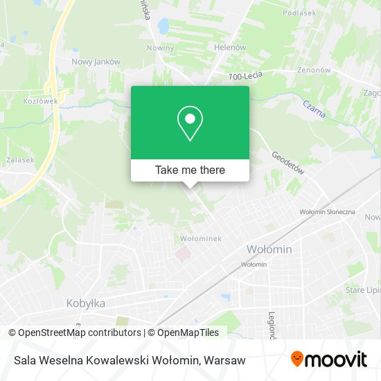 Sala Weselna Kowalewski Wołomin map