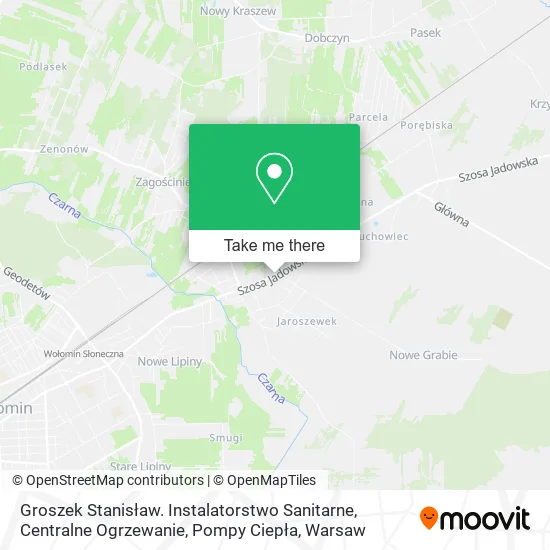Groszek Stanisław. Instalatorstwo Sanitarne, Centralne Ogrzewanie, Pompy Ciepła map