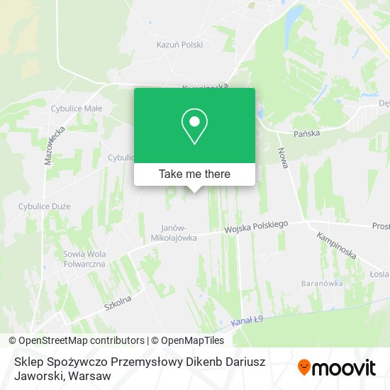 Sklep Spożywczo Przemysłowy Dikenb Dariusz Jaworski map