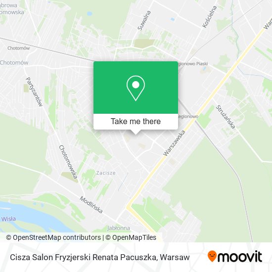 Cisza Salon Fryzjerski Renata Pacuszka map