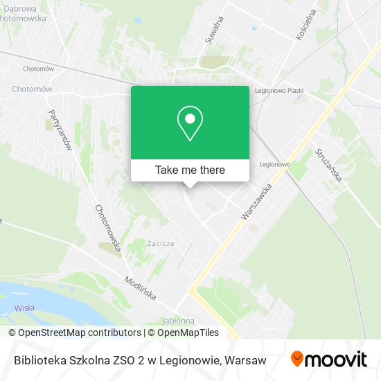 Карта Biblioteka Szkolna ZSO 2 w Legionowie