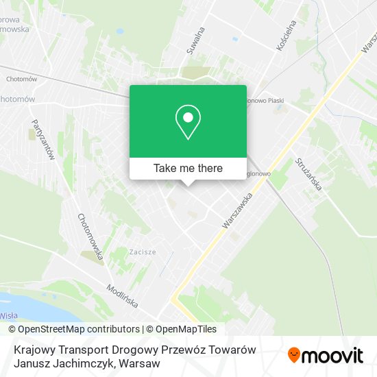 Krajowy Transport Drogowy Przewóz Towarów Janusz Jachimczyk map