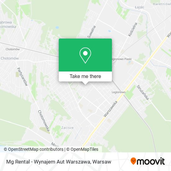 Mg Rental - Wynajem Aut Warszawa map