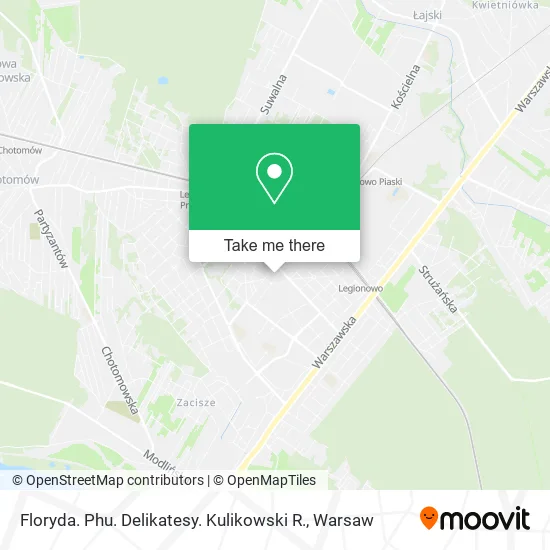 Карта Floryda. Phu. Delikatesy. Kulikowski R.