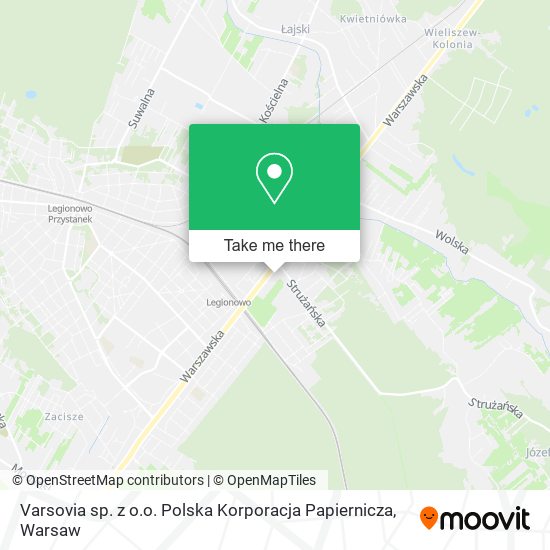 Varsovia sp. z o.o. Polska Korporacja Papiernicza map