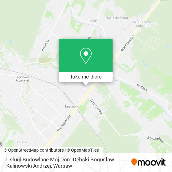 Usługi Budowlane Mój Dom Dębski Bogusław Kalinowski Andrzej map