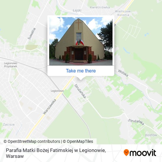 Parafia Matki Bożej Fatimskiej w Legionowie map