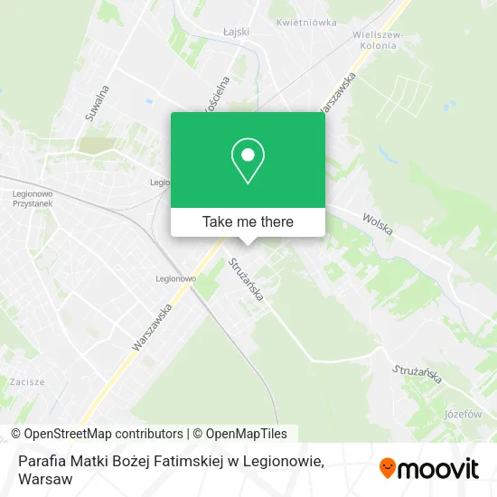 Parafia Matki Bożej Fatimskiej w Legionowie map