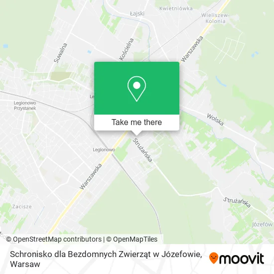 Schronisko dla Bezdomnych Zwierząt w Józefowie map