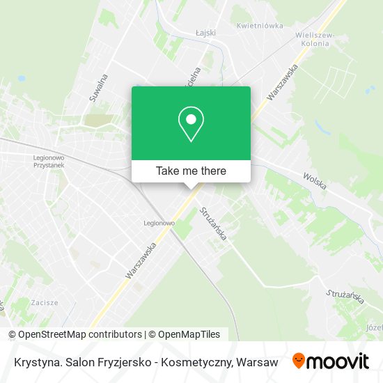 Krystyna. Salon Fryzjersko - Kosmetyczny map