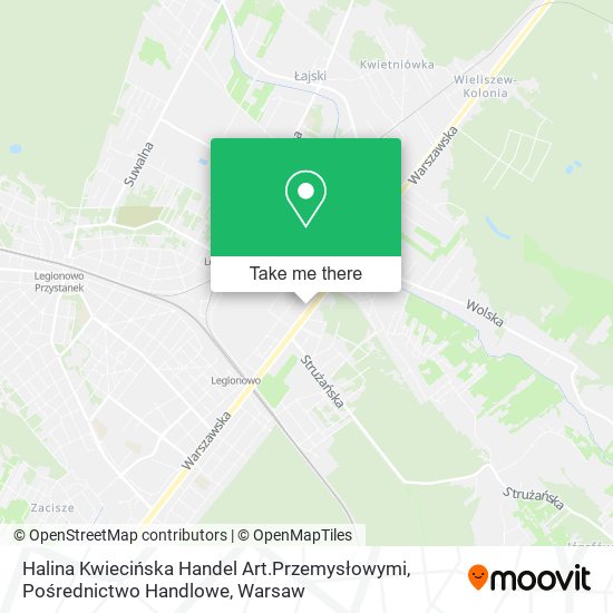 Halina Kwiecińska Handel Art.Przemysłowymi, Pośrednictwo Handlowe map