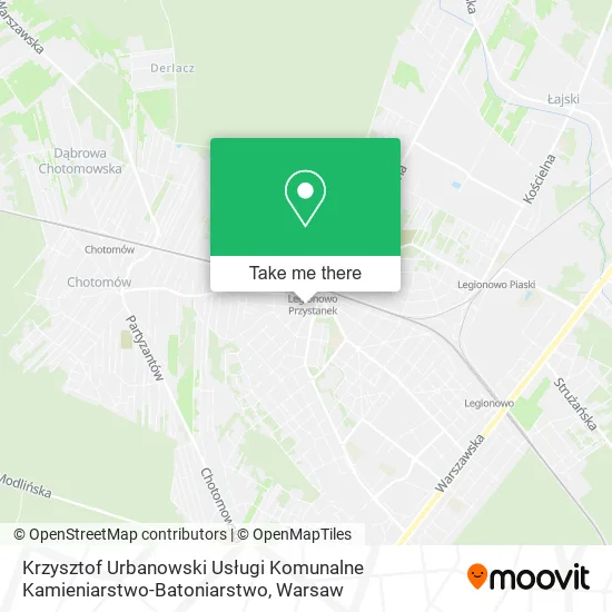 Krzysztof Urbanowski Usługi Komunalne Kamieniarstwo-Batoniarstwo map