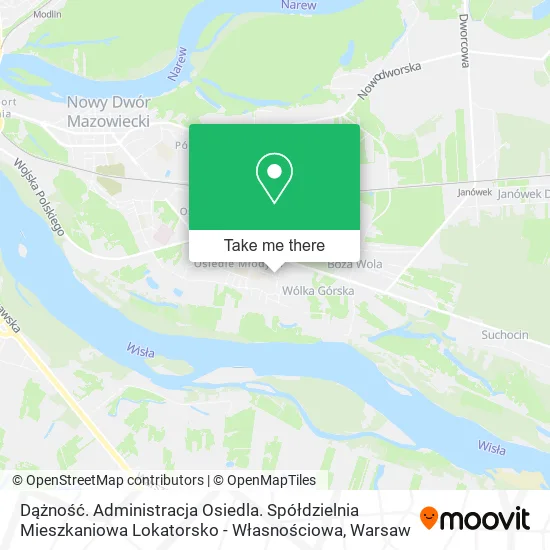 Dążność. Administracja Osiedla. Spółdzielnia Mieszkaniowa Lokatorsko - Własnościowa map
