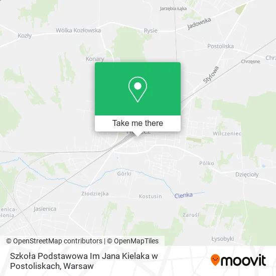 Карта Szkoła Podstawowa Im Jana Kielaka w Postoliskach