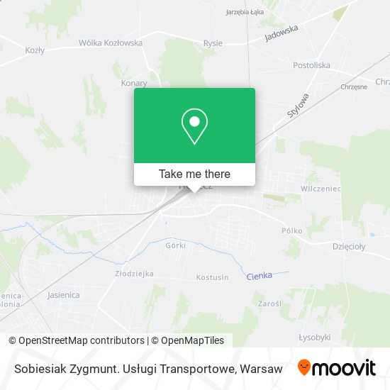 Sobiesiak Zygmunt. Usługi Transportowe map