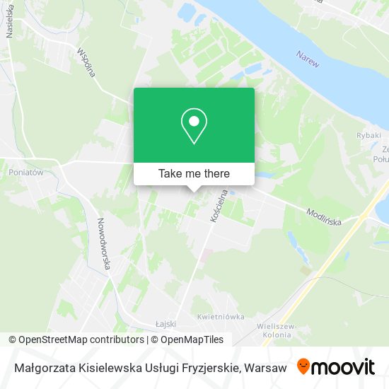 Małgorzata Kisielewska Usługi Fryzjerskie map