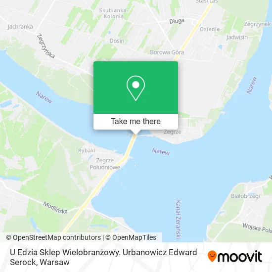 U Edzia Sklep Wielobranżowy. Urbanowicz Edward Serock map
