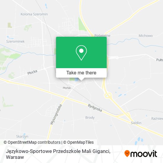 Językowo-Sportowe Przedszkole Mali Giganci map