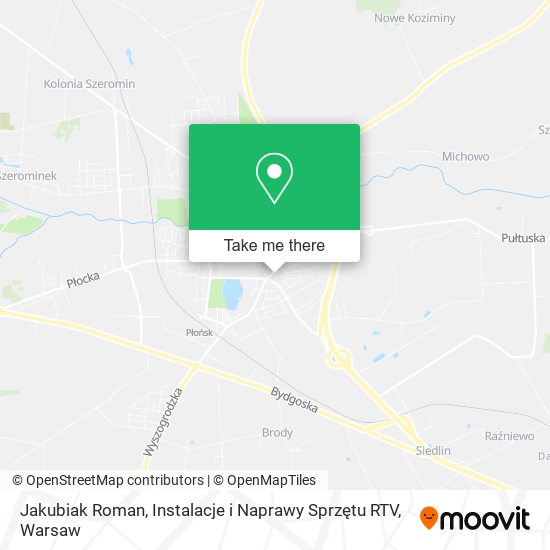 Jakubiak Roman, Instalacje i Naprawy Sprzętu RTV map