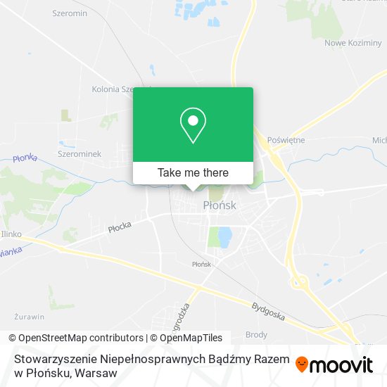 Stowarzyszenie Niepełnosprawnych Bądźmy Razem w Płońsku map