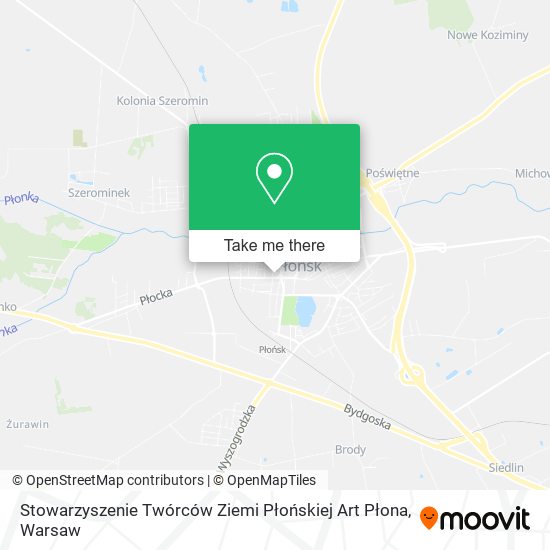 Stowarzyszenie Twórców Ziemi Płońskiej Art Płona map