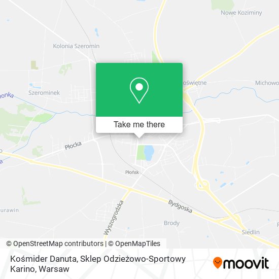 Kośmider Danuta, Sklep Odzieżowo-Sportowy Karino map