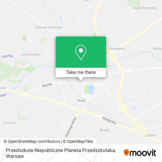 Карта Przedszkole Niepubliczne Planeta Przedszkolaka