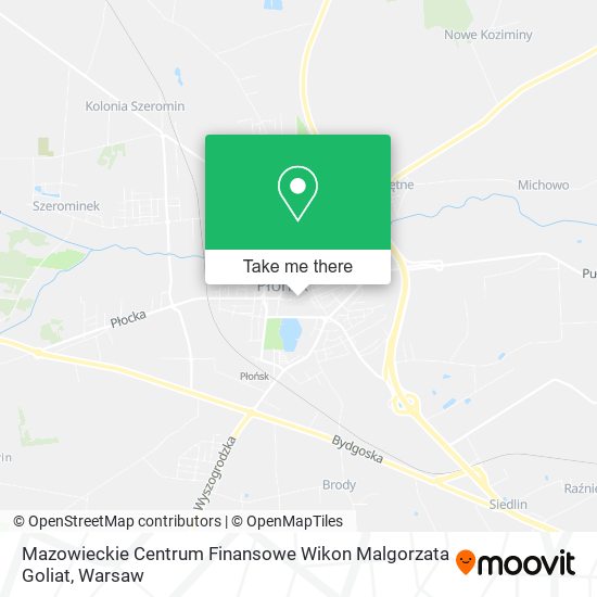 Mazowieckie Centrum Finansowe Wikon Malgorzata Goliat map