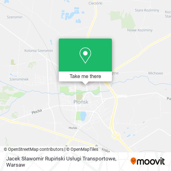 Jacek Sławomir Rupiński Usługi Transportowe map