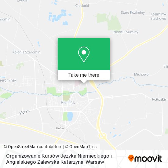 Organizowanie Kursów Języka Niemieckiego i Angielskiego Zalewska Katarzyna map