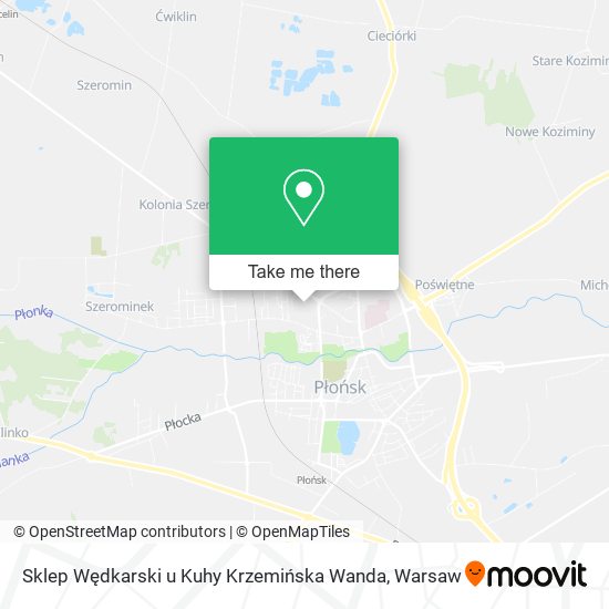 Sklep Wędkarski u Kuhy Krzemińska Wanda map