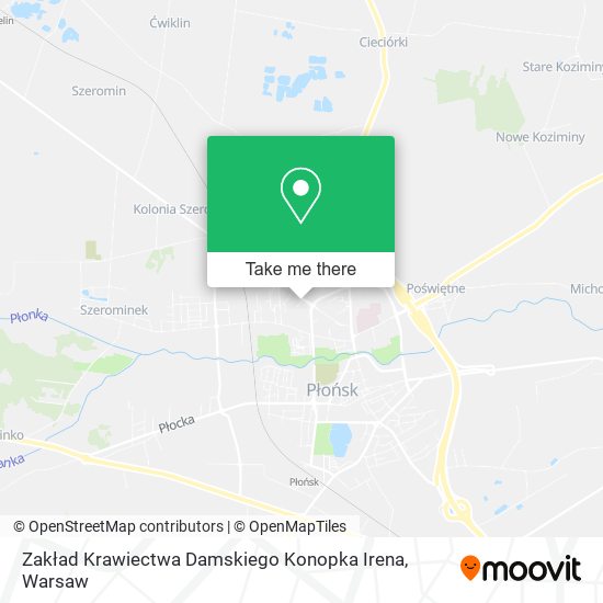 Zakład Krawiectwa Damskiego Konopka Irena map